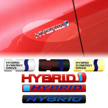 3D Kovov Hybrid Synergy Drive/Hybrid Logo Strane Blatník Zadný Kufor Odznak Nálepka Pre Toyota Prius Corolla Rav4 Yaris Camry Reiz Obrázok