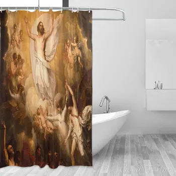 Christian Ježiš Kristus Boh Nepremokavé Sprchový Záves Polyester Kúpeľni Vaňa Dekor Obrázok