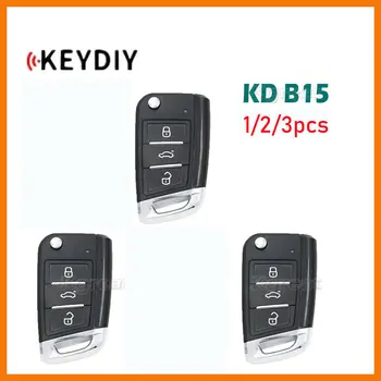 1/2/3ks KD B15 Univerzálne Diaľkové Tlačidlo 3 Tlačidlá pre Volkswagen Štýl Keydiy B Auto Kľúč pre KD900 Kd-x2 KD Mini Tlačidlo Programátor Obrázok