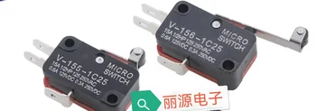10PCS V-156-1C25 s dlhými kolesa micro switch, malé cestovné limit micro switch Obrázok