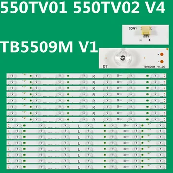 16PCS LED Pásy Pre 550TV01 550TV02 TB5509M V0 V1 TH-55DX650M TH-55DS630W TH-55DX6505S TH-55AX670H TX-55DXU601 LC550EQY (SJ)(A5) Obrázok