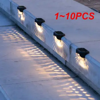 1~10PCS LED Solárne Schodisko Ľahké Nepremokavé Vonkajšie Záhradné Priechod Nádvorie Zábradlie Krok Svetlo Krajiny Lampa Garden Obrázok