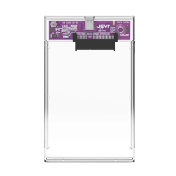 2.5 v USB Hdd Box HDD Pevný Disk Externý HDD Enclosure Prípade Transparentné, Jasné Nástroj UASP Obrázok