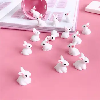 20Pcs Mini Králik Miniatúrne Hare Zvierat Figúrka Živice Plavidlá Bunny Záhrada Ornament DIY Veľkonočné Dekorácie, Doplnky #W0 Obrázok