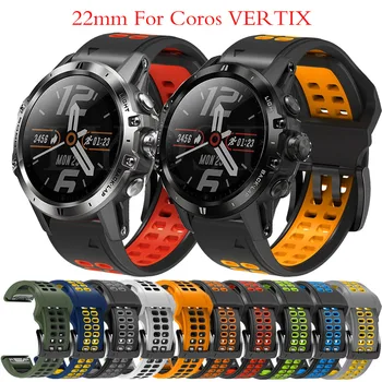 22 MM Watchband Pre Coros VERTIX/Garmin Fenix 7 6 Pro Inštinkt 2/Epix/Predchodcu 935 955 Silikónové Rýchle Uvoľnenie Náramok na Zápästie Obrázok