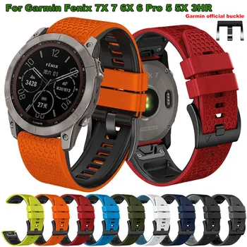 26 22 mm Quickfit Watchband Popruh Pre Garmin Fenix7 7X Pro 6X 5X Plus Epix 2 Silikónové Easyfit Náramok Fenix6 7 5 955 Smartwatch Obrázok