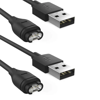 2X Náhradné USB Sync Dátový Nabíjací Kábel Drôt Pre Garmin Fenix 5/5S/5X/Predchodcu 935/Quatix 5, ČIERNA Obrázok