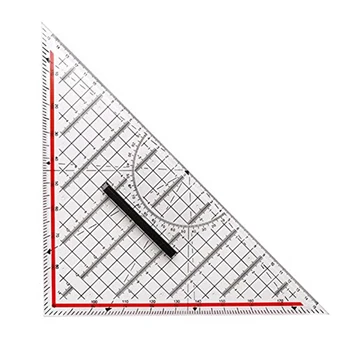 30 CM Kreslenie Trojuholník, Pravítko Multi-Function Kreslenie Dizajn Pravítko S Rukoväť Uhlomeru Meracie Pravítko Obrázok