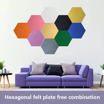 3D Hexagon Cítil Rada Stenu, Nálepky DIY Vymeniteľné Samolepiace Stenu Dekoratívnych Memo Foto Pozadie Rada Deti Izba Domova Obrázok