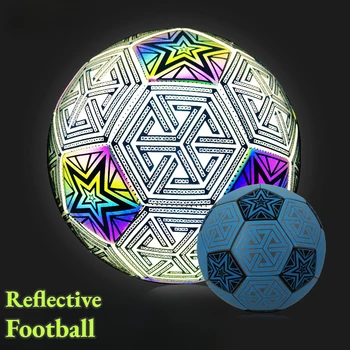 5# Reflexné Magic Futbal Svetlice Futbal Formálne 11-a-boku Tímové Zápas Opotrebovaniu PU Materiálu Noc Školenia Obrázok