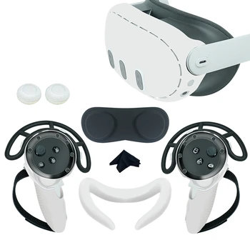 6 in1 Kompletný VR Príslušenstvo Pre Meta Quest3 Headset Radič Grip Silikónový Kryt Tváre Masku Objektív Chránič Rocker Spp Obrázok