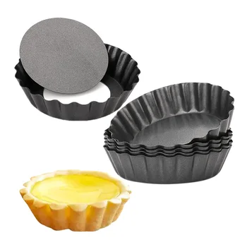 6 Ks Vajcia Tortu Formy 3Inch Mini Tortu Panvice Odnímateľné Dno Cupcake Tortu Muffin Formy Tin Pan Pečenie Nástroj Obrázok