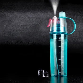 600 ml Fľaša na Vodu pre Dievčatá Vonkajšie Športové Fitness Vody Pohár Veľkú Kapacitu Spreji BPA Free Drinkware Cestovné Fľaše Obrázok