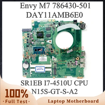 786430-001 786430-501 786430-601 DAY11AMB6E0 Pre HP Envy M7 Notebook Doska S SR1EB I7-4510U CPU N15S-GT-S-A2-100% Testované Obrázok