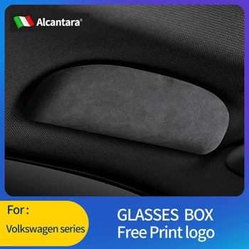 Alcantara Auto Slnečné Okuliare Prípade Okuliare Úložný Box Držiak Pre Volkswagen Golf 8 Interiérové Doplnky Obrázok