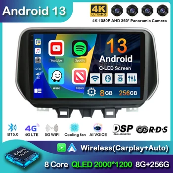 Android 13 Carplay Auto 4G+WIFI autorádia Pre Hyundai Tucson IX35 2018 2019 2020 Multimediálne Video Prehrávač, Navigácia GPS Stereo Obrázok