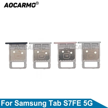 Aocarmo Pre Samsung Galaxy Tab S7 FE 5G T736B Sim Kartu MicroSD Slot Držiak na Náhradné Diely Obrázok