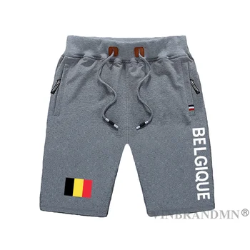 Belgicko mens šortky pláži nové pánske board šortky vlajka cvičenie vrecká na zips, potu kulturistike 2021 bavlny značky Belgique BELA Obrázok