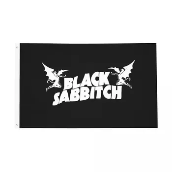 Black Sabbathe Rock Vlajka Outdoor Banner Polyester Dekorácie Odolné jednotky 2x3 3x5 4x6 5x8 FT Vlajky Obrázok