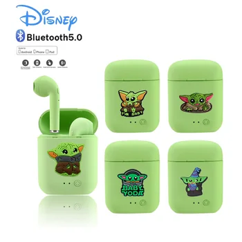 Disney TWS i7 Mini 2 Yoda Bezdrôtové Slúchadlá Bluetooth 5.0 Matný Macaron Slúchadlá s Mikrofónom Plnenie Prípade, Handsfree Slúchadlá Obrázok
