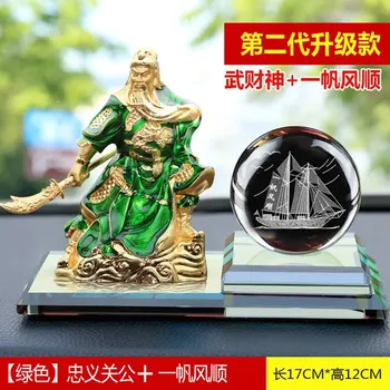 DOMÁCE Spoločnosti OBCHOD AUTO Efektívne Peniaze na Kreslenie prosperujúce podnikanie GUAN GONG Buddha veľa ŠŤASTIA Crystal Plachetnici FENG SHUI socha Obrázok