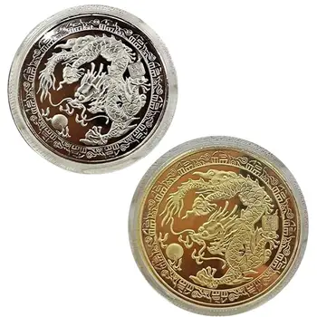 Dragon Šťastie Zlaté Mince 2024 Rok Draka Pamätné Mince Česť, Silu, Moc Draka Pomocou Tohto Skvelého mince Obrázok