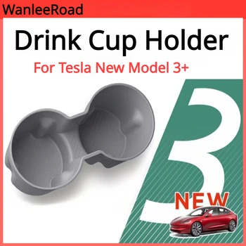 Držiak pre Tesla Nový Model 3+ Centrálne Riadenie, lakťová opierka Box Pevné Vodné Pohár Slot Skladovanie Držiak Nové Model3 auto príslušenstvo Obrázok
