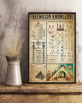 Freemason Vintage Tin Značky Kovové Plagát Garáž Obchod Domáce Dekorácie Kovové Prihlásiť Stene Plagát na Stenu Domov zariadené, pri plagáty Obrázok