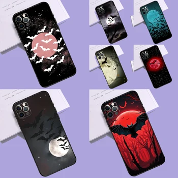 Gotický Horor a Pálky Full Moon puzdro Pre iPhone 15 Pro Max Plus 12 13 Mini 11 14 Pro Max XS X XR 7 8 SE 2020 2022 Kryt Obrázok