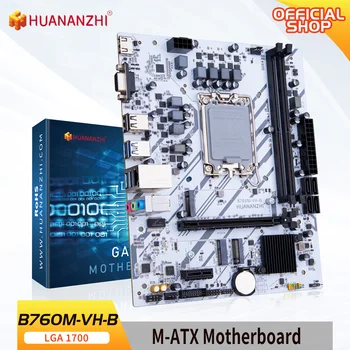 HUANANZHI B760M VH B M-ATX DDR4 Doske Podporu 12 13 Gen（ Intel LGA 1700 CPU 12100F/12400F/12490F/12600F/12700F/13600F） Obrázok