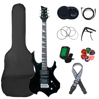 IRIN 6 Strún Elektrických Gitár 24 Pražcov Telo, Javorový Krk Elektrická Gitara Guitarra S Bag Amp Vezme Gitaru Diely a Príslušenstvo Obrázok
