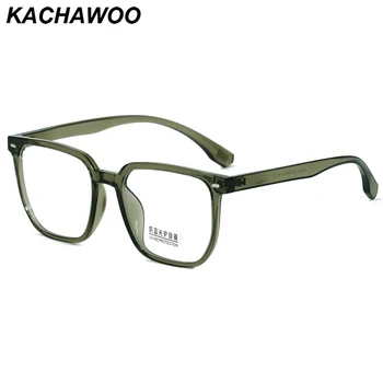 Kachawoo módne okuliare pre mužov štvorcový rám tr90 optické okuliare, rám ženy štýlové dekorácie ľahký zelená čierna Obrázok