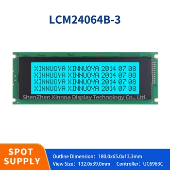 LCD24064B3 Displej 24064 Graf Ovací Modul Modrá Film S Čiernymi Písmenami LCM Monochromatický Displej UC6963C Obrázok