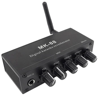 MK-88 6,5 Mm Mikrofón Reverb Efekt Bluetooth Koaxiálny Dekodér Stereo Audio Predzosilňovač Zosilňovač Miešanie Rada Jednoduché Použitie Obrázok