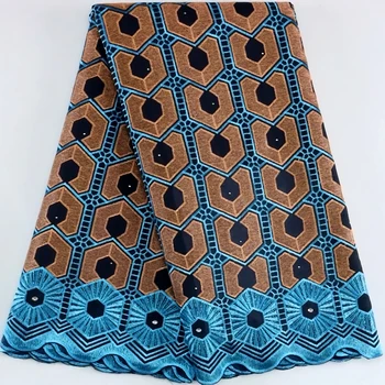 Najnovšie Afriky 2023 Vysoká Kvalita Bavlnenej Čipky Textílie Swiss Voile Čipky Kamene Textílie Nigérijský Pre Svadobné Svadobné Šaty Materiálu Obrázok