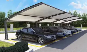 Nová štruktúra auto na elektrický pohon markíza vonkajšie parkovanie markízy, hliníková zliatina kovov parkovanie haly Obrázok