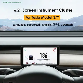 Nové 6.2 v Palubnej doske Auta, Veľký Displej HUD Klastra HD LCD Meter Pre Tesla Model 3 Model Y Nástroj Príslušenstvo Obrázok