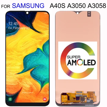 Nové Amoled LCD Displej Pre Samsung Galaxy A40s A3050 A3058 LCD Displej Dotykový Displej Digitalizátorom. Sklo Montáž Opravy Dielov Obrázok