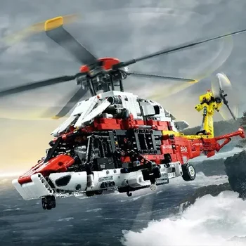 NOVÉ V ZÁSOB Technické Airbus H175 Záchranný Vrtuľník 42145 Model stavebným Tehly Hračka Pre Deti Darček Motorizované Funkcie Obrázok
