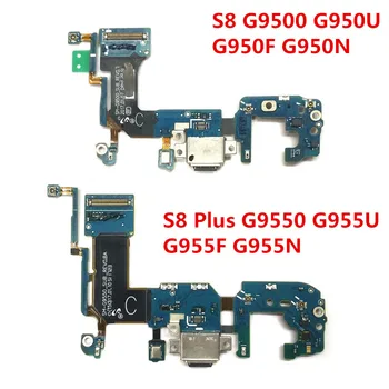 Originálne USB Nabíjací Dock Konektor Flex Kábel Mikrofónu Mikrofón Rada Pre Samsung Galaxy S8 S9 Plus G950F G960F G960U G965F Obrázok