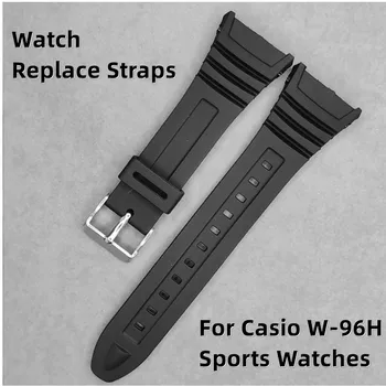 Pre Casio W-96H Športové Hodinky Watchband Silikónové gumičky Pre Elektronické Náramkové hodinky Hodinky Nahradiť Popruhy Obrázok