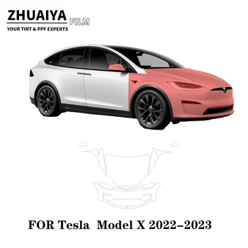 Pre Tesla Model X Úplné Predné Konci PPF Farba ochranný Film 8mil 2022 2023 2024 karosérie film Obrázok