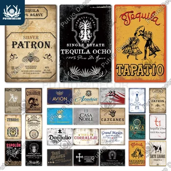 Putuo Dekor Tequila Tin Znamení Kovu Prihlásiť Dekoratívne Vintage Dekor Doska Bar, Pub Muž Jaskyňa Club Izba Domáce Dekorácie Obrázok