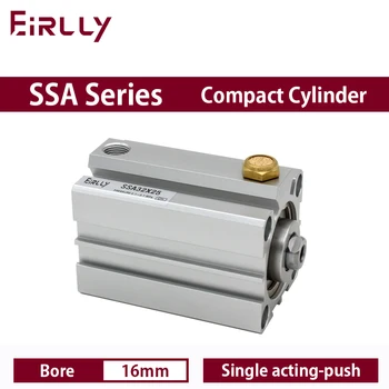 SSA Série jednočinný-push typ Kompaktný valcov vŕtanie 16 zdvih 5~50 mm SSA16X10-S-B SSA16X30-B SSA16X20 Obrázok