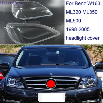 Svetlometu Na Mercedes Benz W163 ML320 ML350 ML500 2002 2003 2004 2005 autodiely Transparentné Tienidlo Shell Auto Glas Obrázok