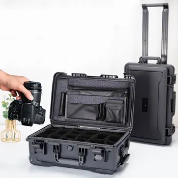 Vozík Vec Tool Box Organizátor Box Fotografické Zariadenia SLR Fotoaparát, Objektív Profesionálny Kompletný Skladovanie Nepremokavé Pracovné Obrázok