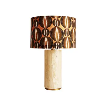 yj francúzsky Pastoračnej Jade stolná Lampa, Spálne, Nočná Lampa Textílie Nordic Retro Cenovo dostupný Luxus Creative Decoration Stolná Lampa Obrázok