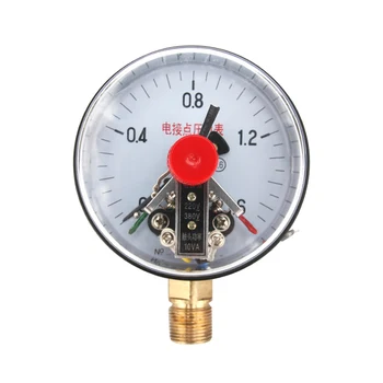 YX-100 elektrický kontakt tlakomer 0-1.6 MPa vákuový regulátor tlaku 10va tlakový spínač tlaku ovládanie Obrázok