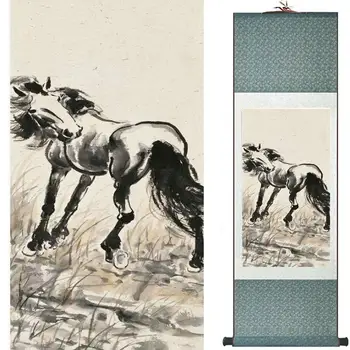 Čínsky Prejdite Maľovanie Čínsky Kôň hodváb maľovanie Kôň umenie maľba na Hodváb prejdite umenie maľba osem kôň maľovanie Obrázok