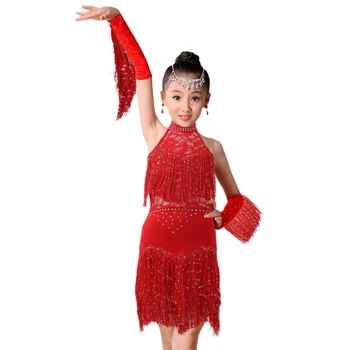 Ženy, Deti Dance Sukne Módne Latinské Tanečné Predstavenie Strapec Tanečné Nosiť Cha Cha Salsa Tango Kostým Fáze Výkonu Oblečenie Obrázok
